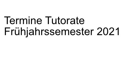Termine Tutorate